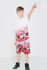 A2Z 4 Kids Tropical Palm Trees Top Shorts Short Sleeves  Outfit 5-13 years