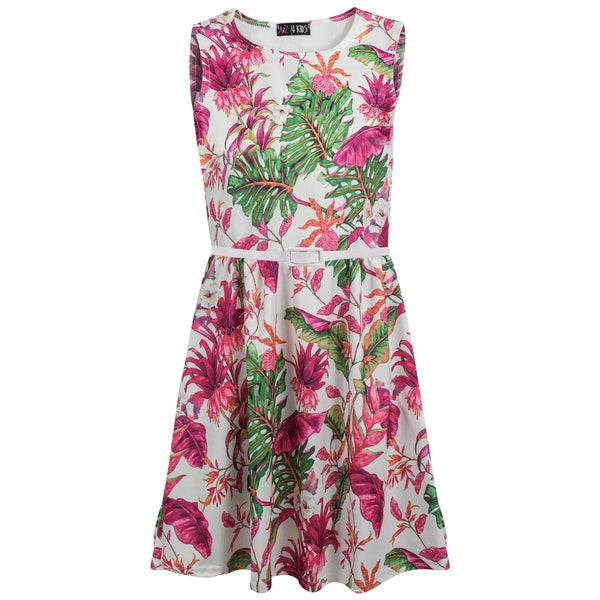 A2Z 4 Kids Girls Skater Dress Sleeveless Comfortable  Lightweight Summer Dress