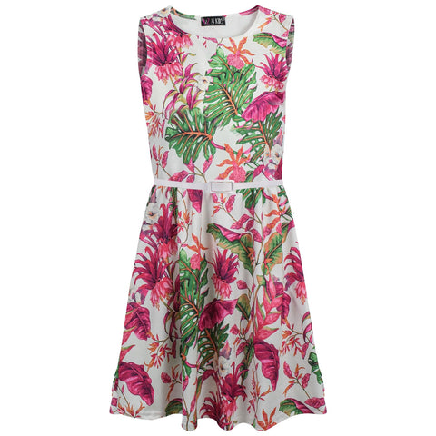 A2Z 4 Kids Girls Skater Dress Sleeveless Comfortable  Lightweight Summer Dress