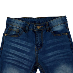 Kids Boys Stretchy Jeans Knee Ripped Denim Skinny Bikers Pants Slim Trouser 5-13