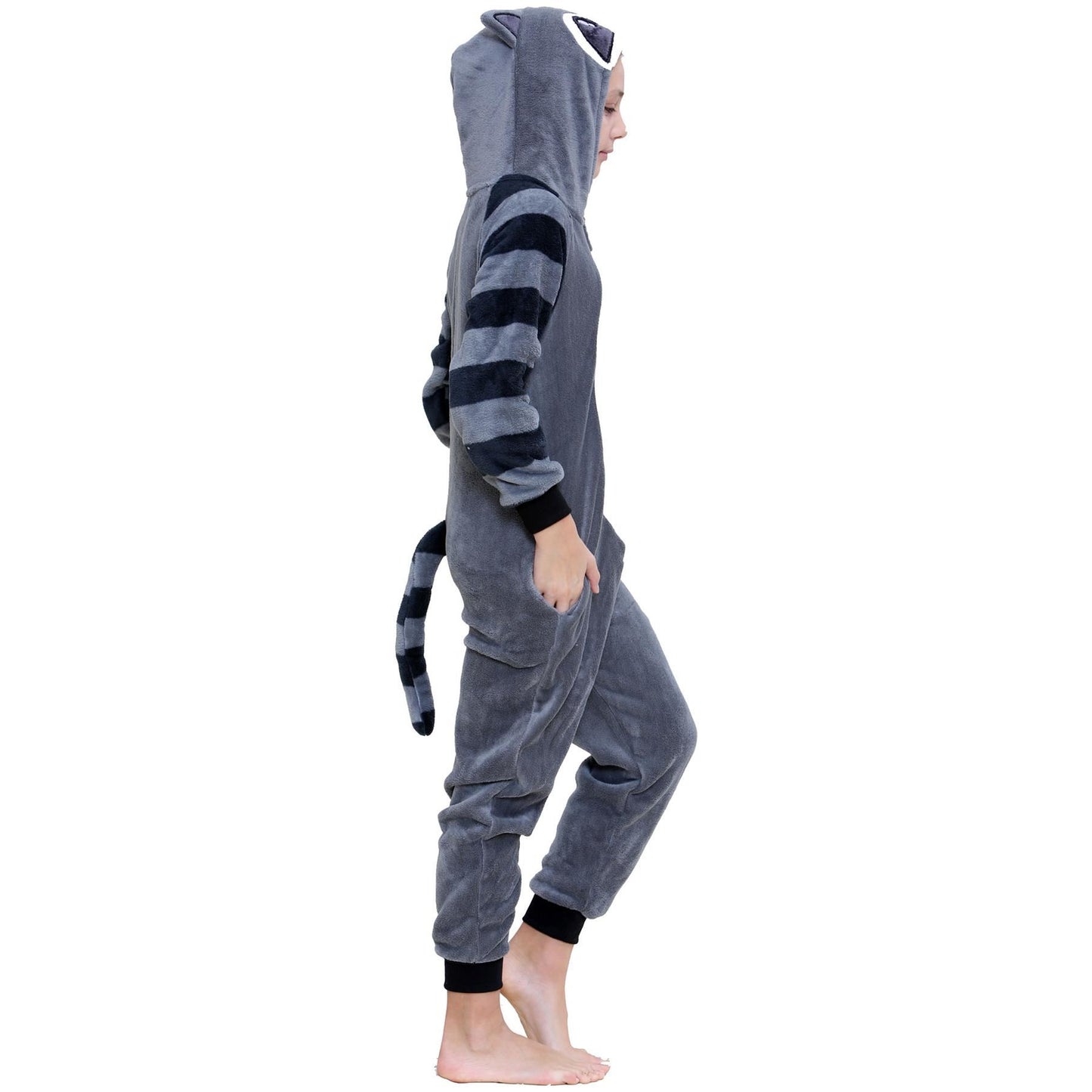A2Z 4 Kids Girls Boys Raccoon Soft Fleece Kids Sleepsuit Xmas Pyjamas