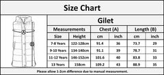 Kids Girls Oversized Gilet Long Line Hooded Quilted Jacket Long Sleeveless Coat