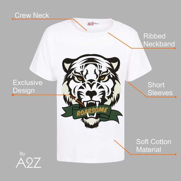 Kids Girls T Shirts Roarsome Printed Summer Tank Top & Tees
