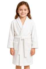 A2Z 4 Kids Girls Boys Towel Bathrobe Shawl Collar Soft for Age 5-13 Years