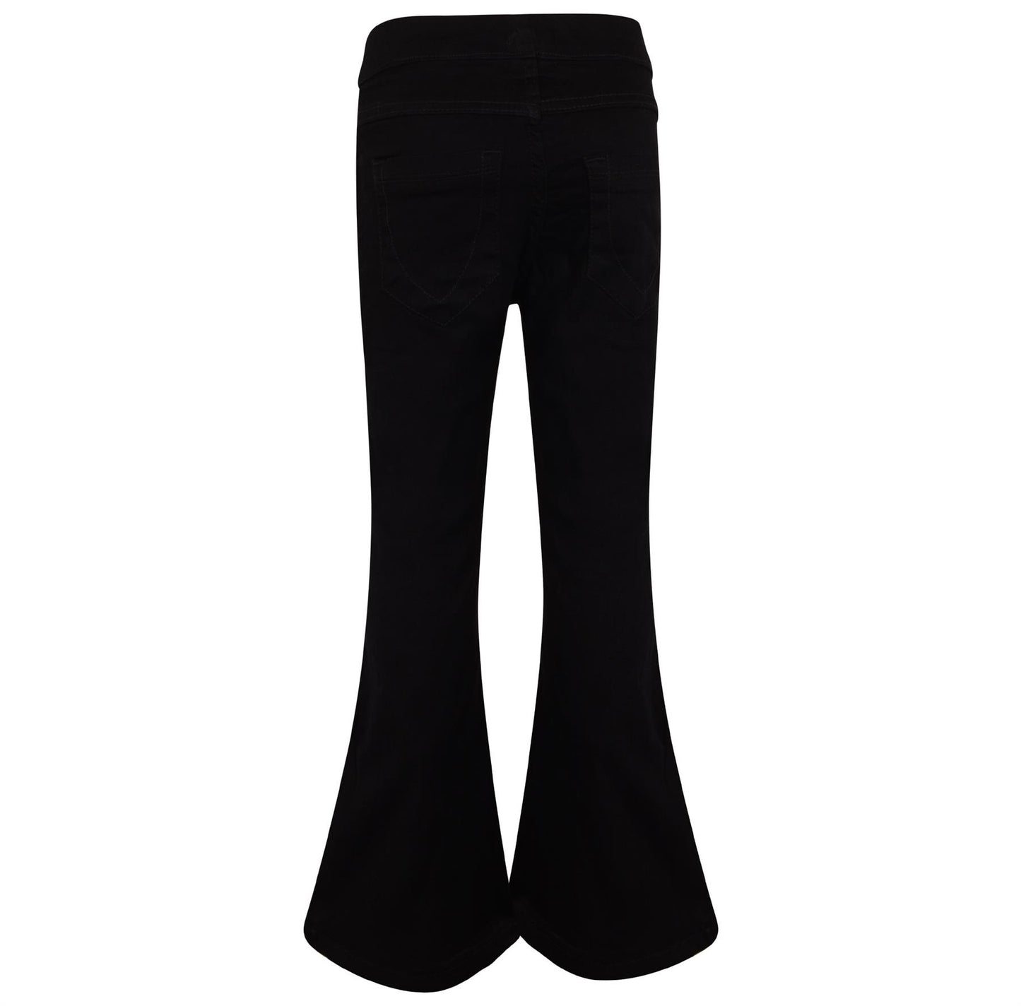 Kids Girls Denim Jeans Comfort Stretchy Flared Bell Bottom Ripped Fashion Pants