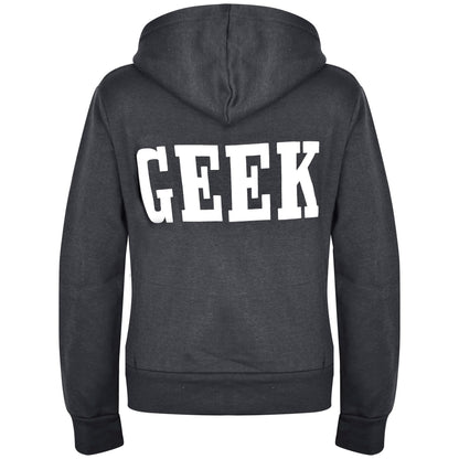 Kids Boys Girls Unisex Jackets Geek Print Fleece Zipper Hooded Hoodie Top Jacket