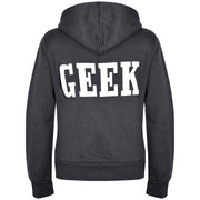 Kids Boys Girls Unisex Jackets Geek Print Fleece Zipper Hooded Hoodie Top Jacket