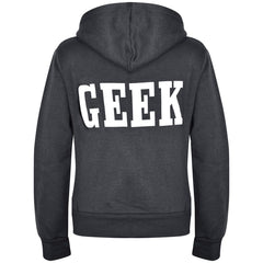 Kids Boys Girls Unisex Jackets Geek Print Fleece Zipper Hooded Hoodie Top Jacket