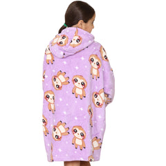 Kids Girls Boys Ultra Soft Oversized Hoodie Snuggle Plush Sherpa Fleece Lining