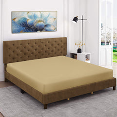 Easy Iron Percale Fitted Sheet Cotton Single Double King Super King Bed Sheet