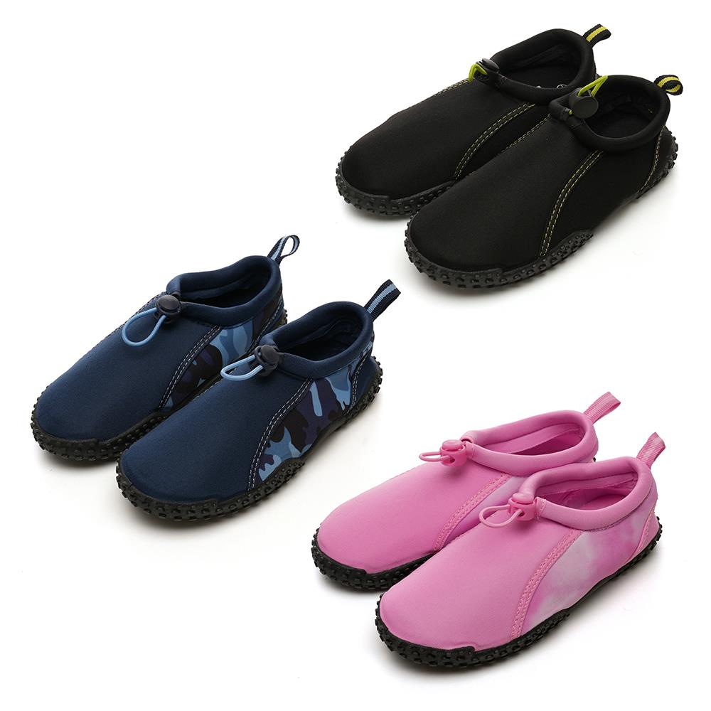 Kids Aqua Swim Beach Pool Water Shoes TPR Sole Flexible Neoprene Upper Shoes