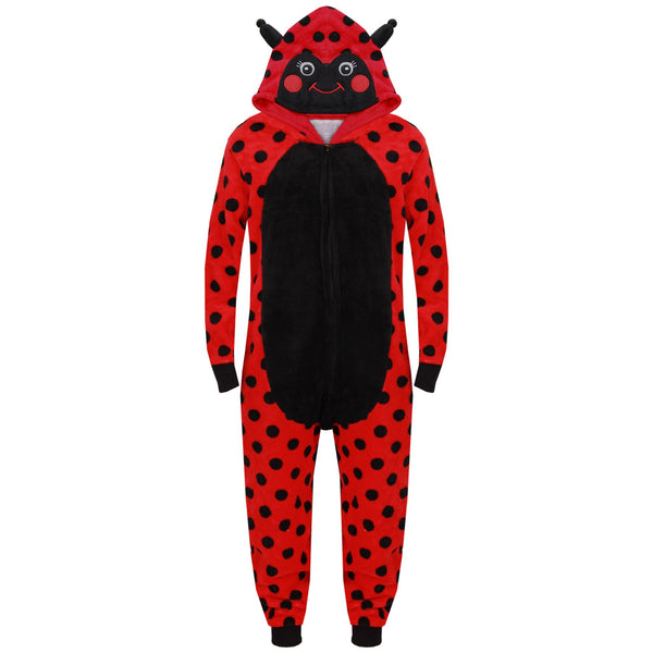 Kids Girls Boys A2Z Onesie One Piece Soft Fluffy Lady Bird Jumpsuit Costume 7-13