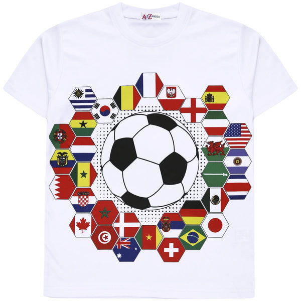 Kids Girls Boys T Shirts Soft Feel Soccer Team T-Shirt Age 5-13 Years
