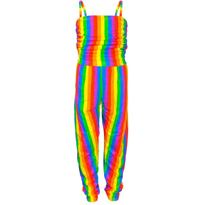 Girls Rainbow Clothing Crop Tops Skirts Dresses Jumpsuits Leggings Party Wear