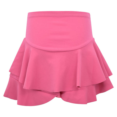 A2Z 4 Kids Girls High Waisted Ruffle Mini Skirt Double Layered Short Party Dress