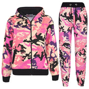 A2Z 4 Kids® Kids Tracksuit Boys Girls Designer's Baby Pink Camouflage Print Zipped Top Hoodie & Botom Jogging Suit Age 5 6 7 8 9 10 11 12 13 Years - A2Z 4 Kids