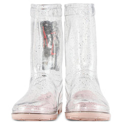 A2Z 4 Kids Girls Clear PVC Rain Boot Gumboot Wellington Boots Waterproof Wellies