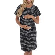 A2Z Ladies Maternity Nightie Made With Heart Short Sleeves Pregnancy Nightie Sleepwear Gown Womens Comfortable Maternity Nightdresses for Stylish Blissful Pregnancy Nights