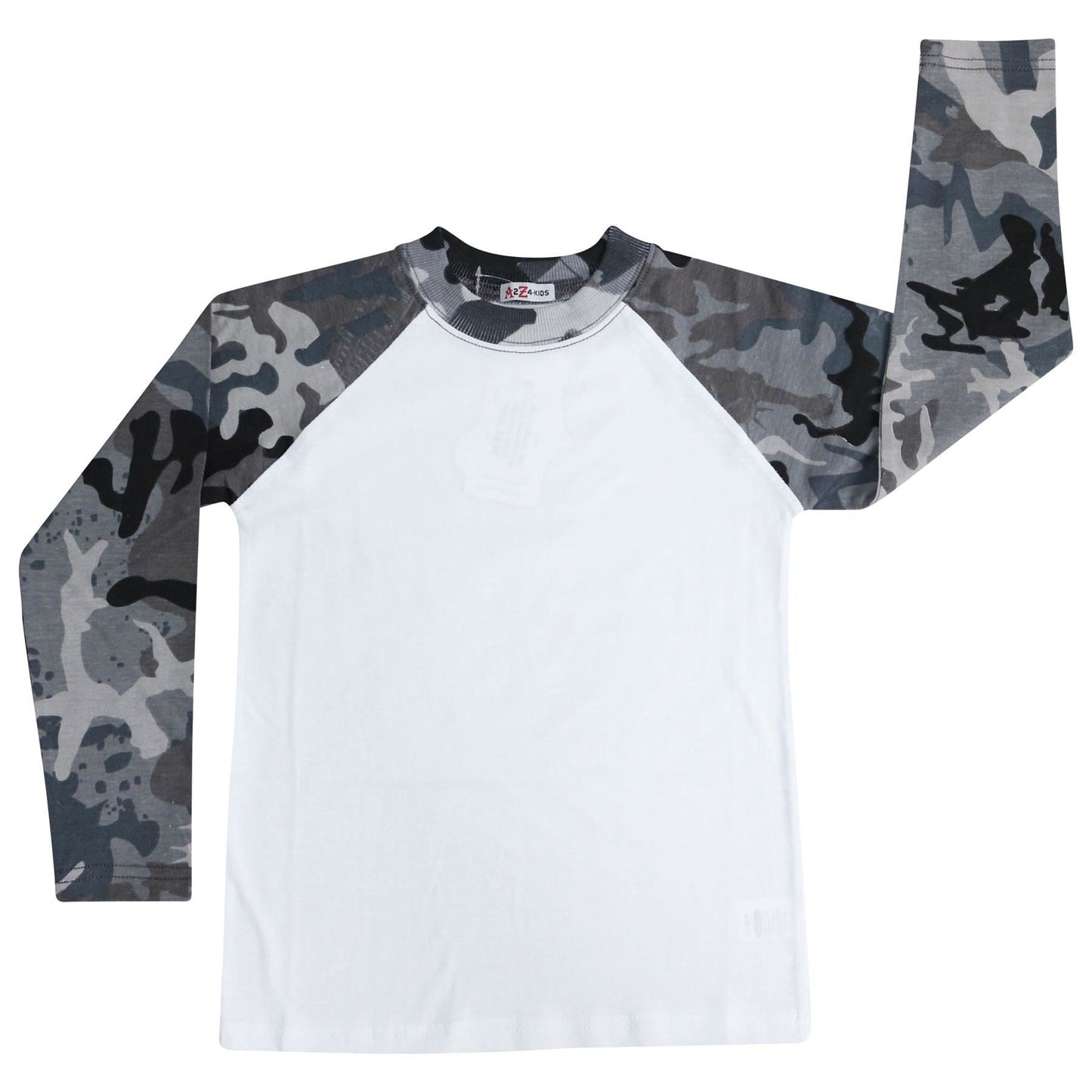 Kids Boys Girls T Shirts Plain Baseball Long Raglan Sleeves Sports Tees 2-13 Yrs