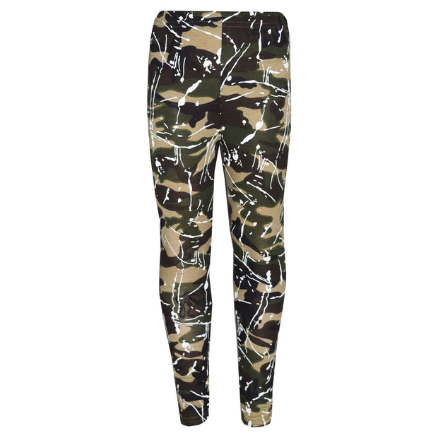 Kids Lounge Suit Girls Camouflage Splash Print Jogging Suit Tracksuit 7-13 Years