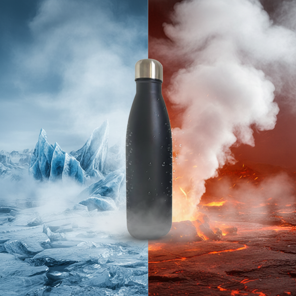 A2Z 500ml Stainless Steel Water Bottle Insulated Leakproof Flask Gym Travel