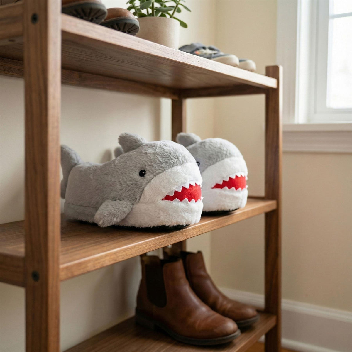 A2Z 4 Kids Boys Girls Cute Animal Slippers Non-Slip Winter Plush Warm Baby Shoes
