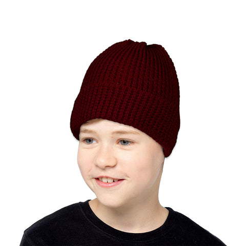 A2Z 4 Kids Girls Boys Hat Plain Cable Knitted Beanie Soft Winter Warm Skull Caps