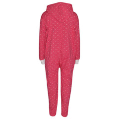 Kids Girls Boys Polka Dot Cotton A2Z Onesie One Piece Hooded Jumpsuit 2-13 Years