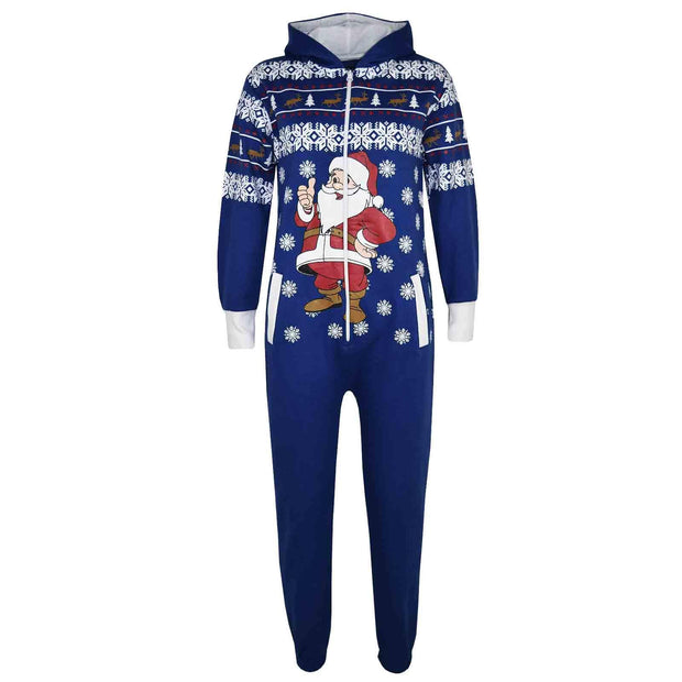 A2Z 4 Kids Girls Boys Novelty Christmas Santa Print Fleece Onesie All In One Jumpsuit Attire Age 5-13 Years