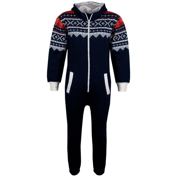 Kids Girls Boys A2Z Onesie One Piece Aztec Snowflake Print All In One Jumpsuits