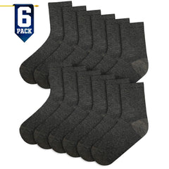 Kids Boys Girls Back to School Cotton Rich Plain Ankle School Socks Pack 6