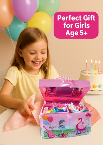 A2Z 4 Kids Princess Makeup Set Girls Portable Beauty Box Toy with Mirror Age 5+