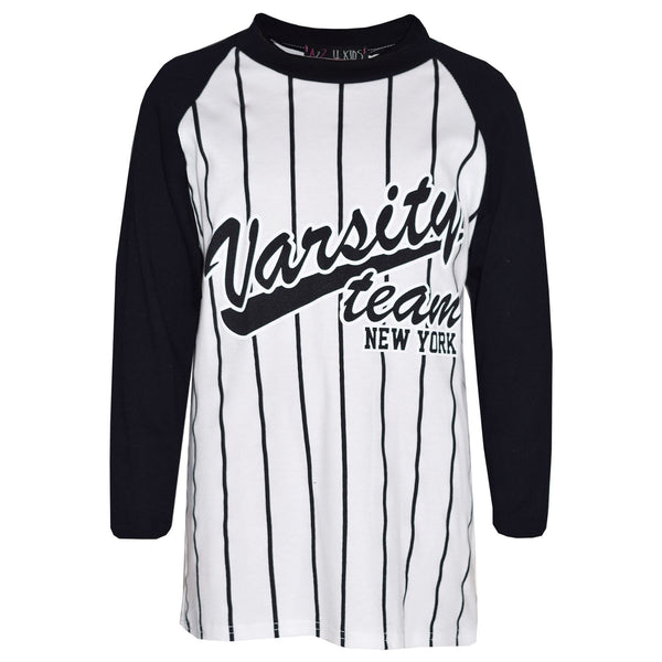 Boys Top Kids Designer's Varsity Team New York Print T Shirt Tops Age 7-13 Years