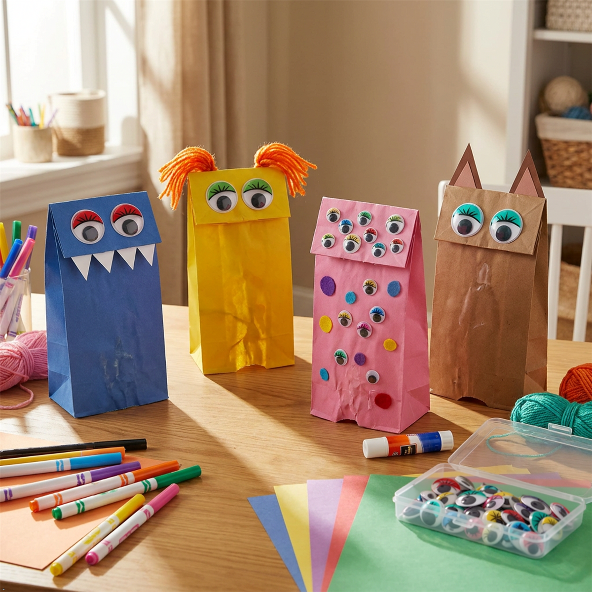 50PC Googly Wiggle Eyes Assorted Sizes Colours Craft DIY Art Kids School Pack