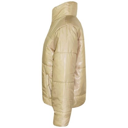 Girls Jacket Kids Wetlook Cropped Padded Quilted Puffer Bubble Jackets Coat 5-13