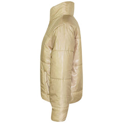 Girls Jacket Kids Wetlook Cropped Padded Quilted Puffer Bubble Jackets Coat 5-13