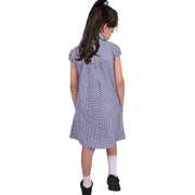 Kids Girls Pack Of 2 Uniform School Dress Gingham Dress With Matching Scrunchies