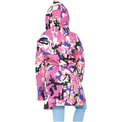 Kids Girls Hooded Camo Parka Jacket Faux Fur Coat New Fashion Age 5-13 Years