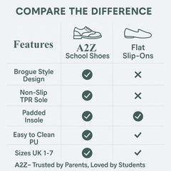 A2Z Girls Teens Ladies Brogue School University Office Lace Up PU Leather Shoes