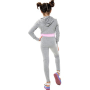 A2Z 4 Kids Girls Crop Top Boss Babe Printed Grey Hooded Long Sleeves Top & Trendy Fashion Legging Outfit Sets New Age 7 8 9 10 11 12 13 Years