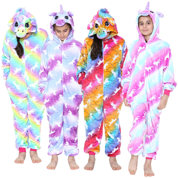 Kids A2Z Onesie One Piece Unicorn Pyjamas Costume For Girls Age 2-13