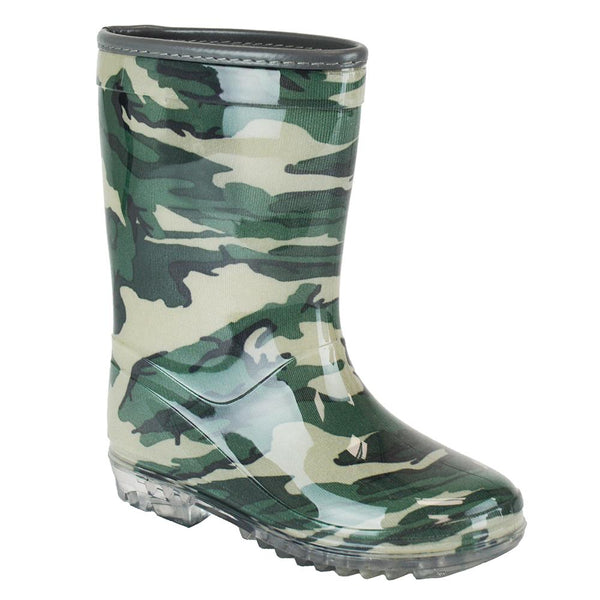 Kids Boys Anti-Skid Waterproof Rubber Wellies Lightweight Kids Wellington Boots