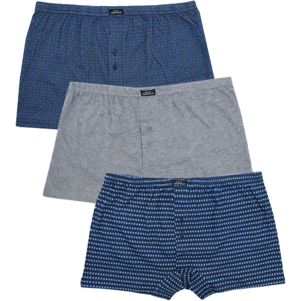 A2Z Mens Jersey Boxer Shorts Underwear Pack Of 3 Knickers Elasticated Waistband