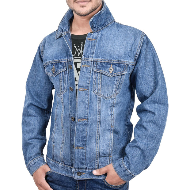 A2Z Mens Jacket Fashion Denim Jacket Jeans Long Sleeves Coat for Mens S To 3XL