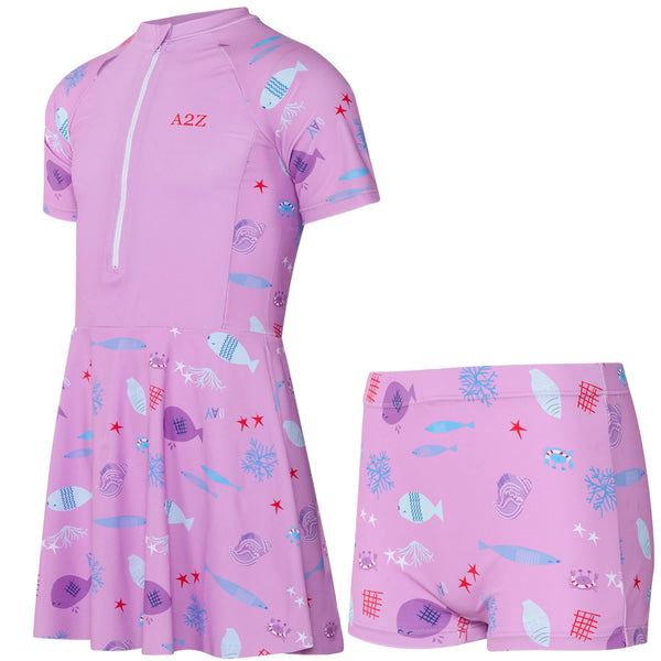 Kids Girls Surf Swimsuit Set Skirt Shorts Beach Bathing Swimming Costume