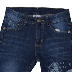 Kids Girls Jeans Designer Unicorn Dab Denim Stretchy Pants Fit Trousers 5-14 Yr