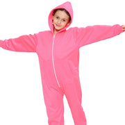 Kids Boys Girls Unisex Onesie Super Soft Fleece Hooded Zip Up Loungewear Costume