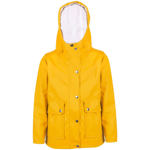 A2Z 4 Kids PU Raincoat Jackets Yellow Windbreaker Waterproof Parka Shower Resistant Hooded Raincoat Girls Boys Age 5-6, 7-8, 9-10, 11-12 & 13 Years - A2Z 4 Kids