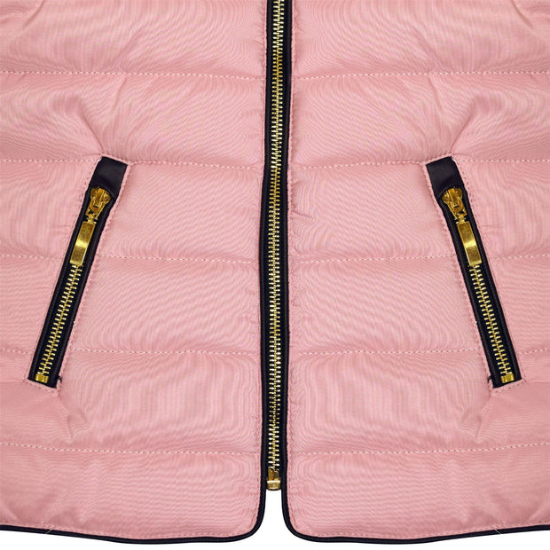 A2Z 4 Kids Girls Sleeveless Hooded Baby Pink Padded Quilted Puffer Bubble Gilet Bodywarmer Jackets For Girls Age 5-13 Years