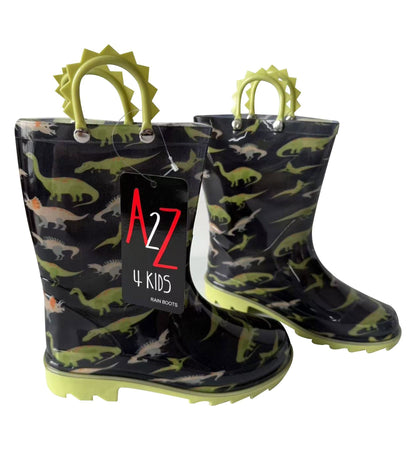 Dinosaur Wellington Boots Boys Girls PVC Rain Wellies Non-Slip Waterproof Shoes